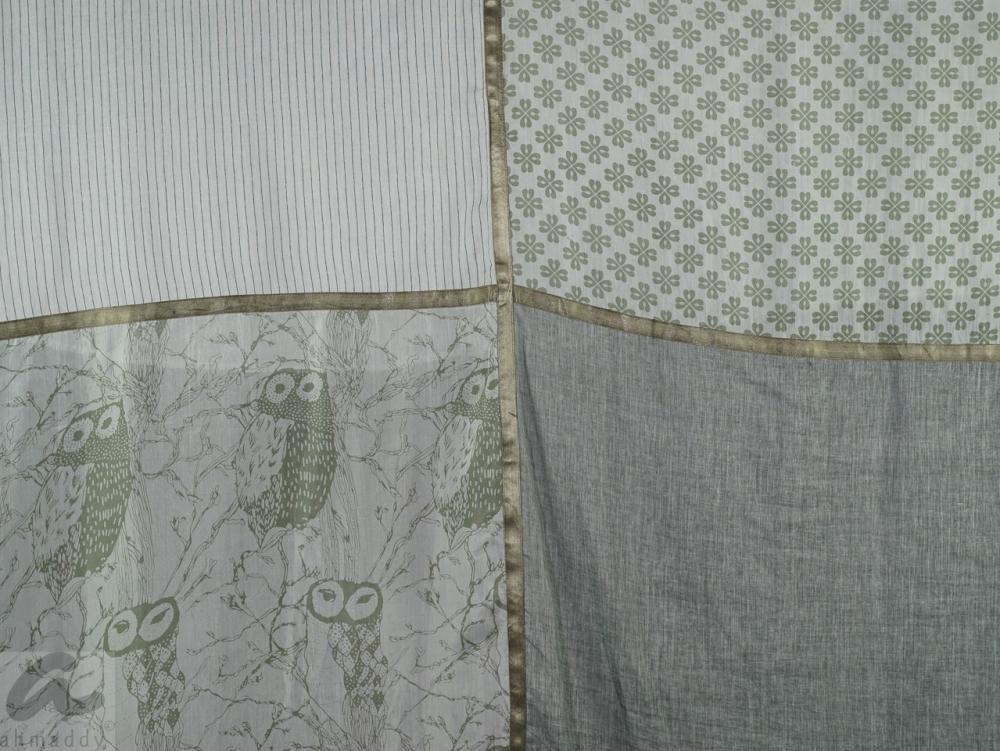 AHMADDY Quadrato Seide Baumwolle grau beige